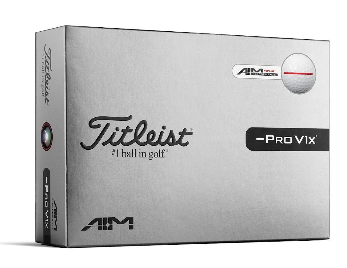 Titleist Pro V1x Left Dash Performance Alignment RED golf balls