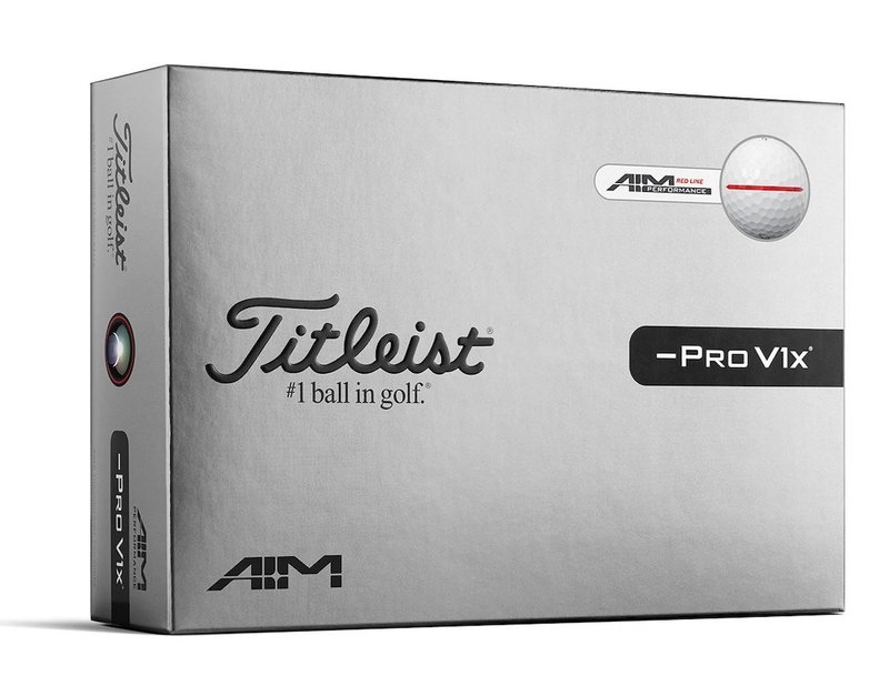 Titleist Pro V1x Left Dash Performance Alignment RED golf balls