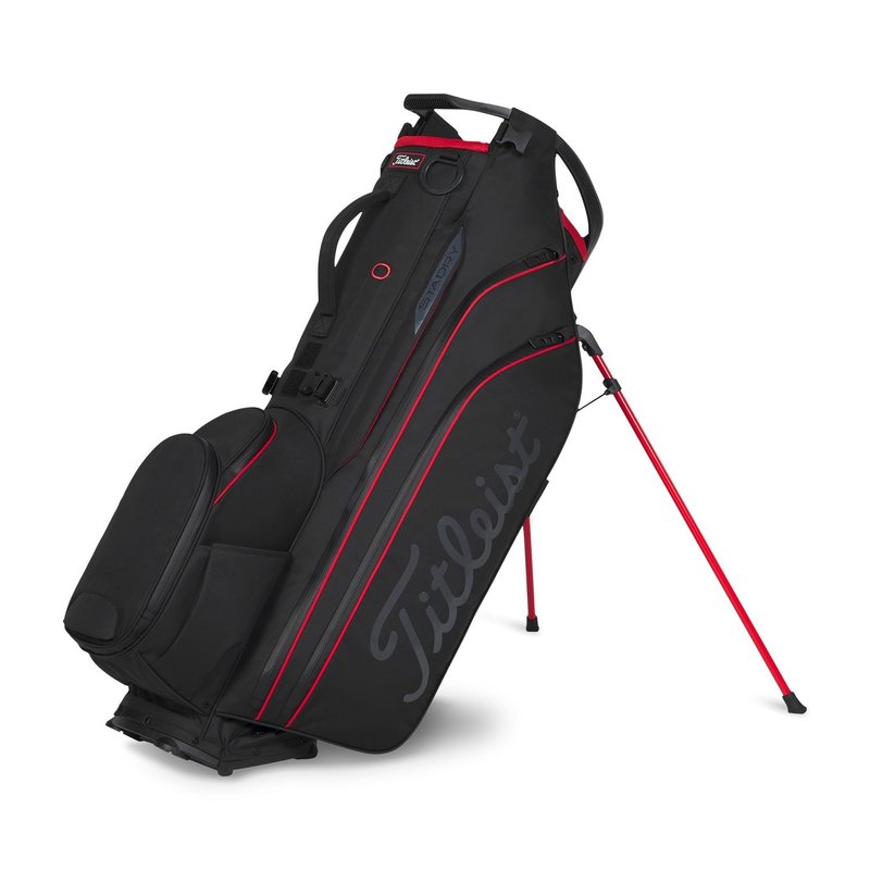 Titleist Hybrid 14 StaDry stand bag, black/black/red