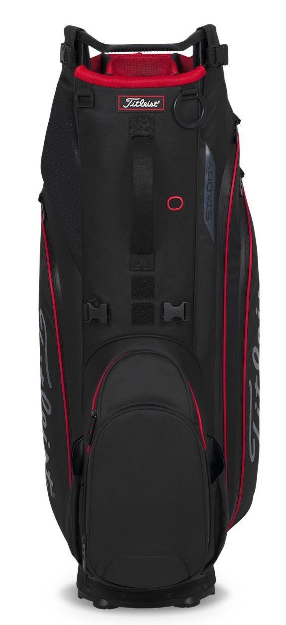 Titleist Hybrid 14 StaDry stand bag, black/black/red