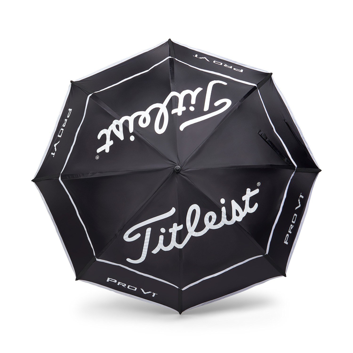Titleist Tour Double Canopy Umbrella, black/white