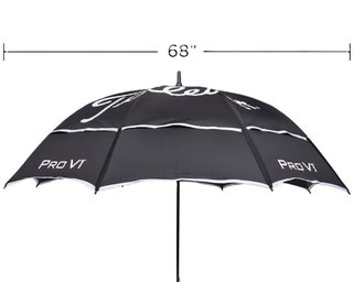 Titleist Tour Double Canopy Umbrella, black/white