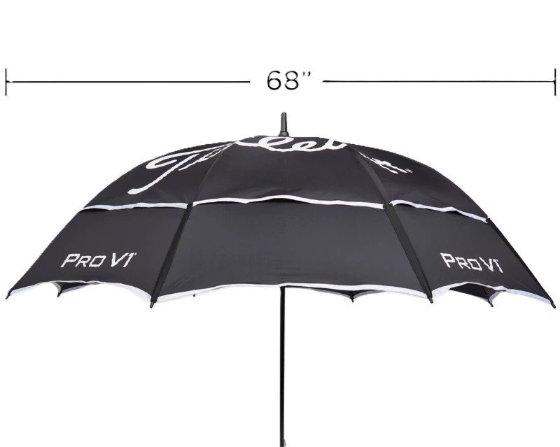 Titleist Tour Double Canopy Umbrella, black/white