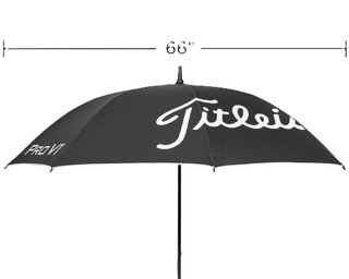 Titleist Tour Lightweight UV Umbrella, black/white