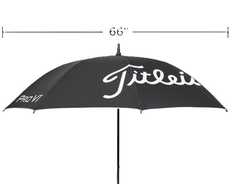 Titleist Tour Lightweight UV Umbrella, black/white