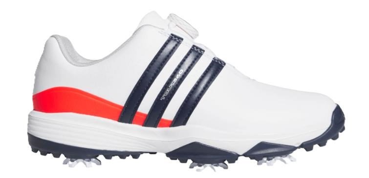 Adidas Tour360 24 Boa junior golf shoes, white