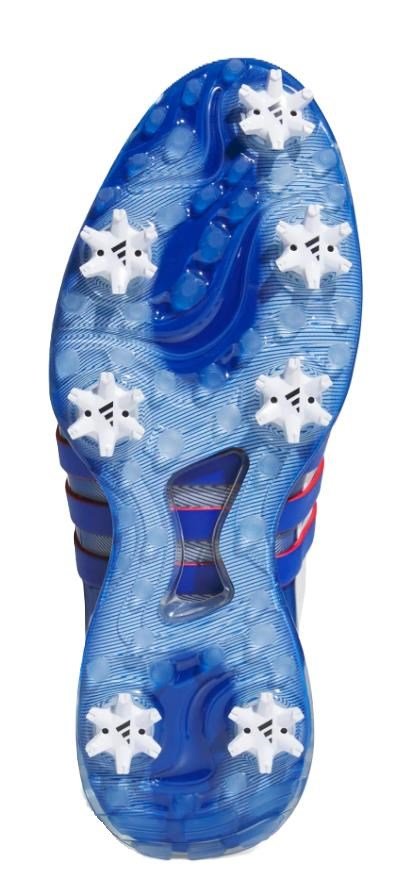 Adidas Tour360 24 mens golf shoes, white/royal blue/scarlet