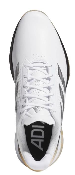Adidas Adizero ZG Spikeless mens golf shoes, cloud white/core black/ice tangerine