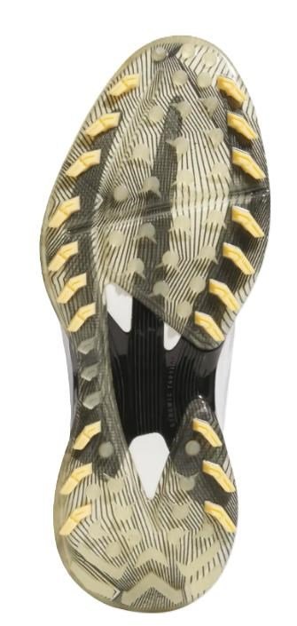 Adidas Adizero ZG Spikeless mens golf shoes, cloud white/core black/ice tangerine