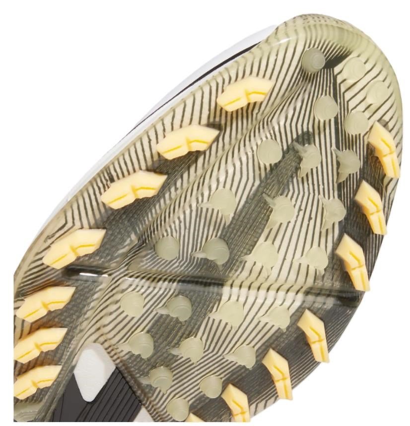 Adidas Adizero ZG Spikeless mens golf shoes, cloud white/core black/ice tangerine