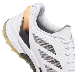 Adidas Adizero ZG Spikeless mens golf shoes, cloud white/core black/ice tangerine