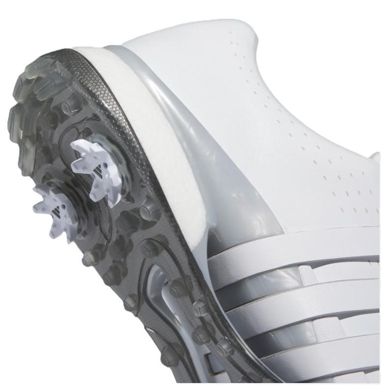 Adidas Tour360 24 Wide mens golf shoes, cloud white/silver metallic
