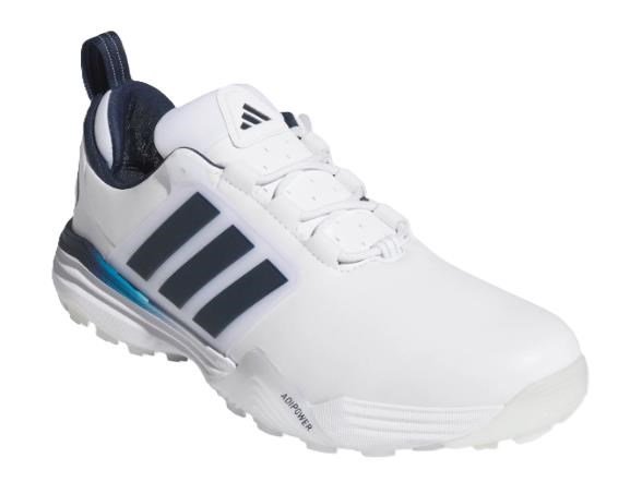 Adidas Adipower 26 Spikeless mens golf shoes, cloud white/collegiate navy/lucid orange