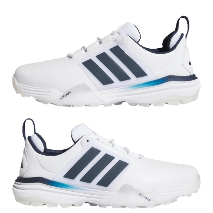 Adidas Adipower 26 Spikeless mens golf shoes, cloud white/collegiate navy/lucid orange