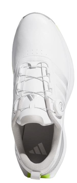 Adidas R2C Boa mens golf shoes, white/silver/lucid lemon