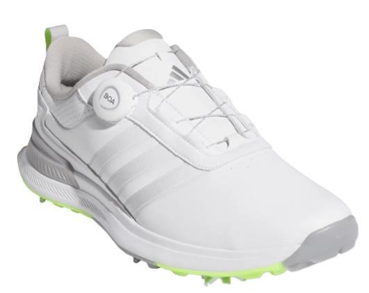 Adidas R2C Boa mens golf shoes, white/silver/lucid lemon