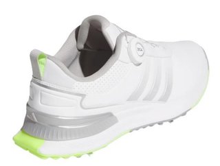 Adidas R2C Boa mens golf shoes, white/silver/lucid lemon