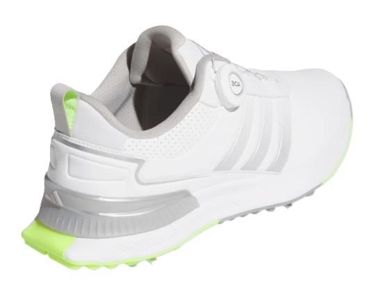 Adidas R2C Boa mens golf shoes, white/silver/lucid lemon