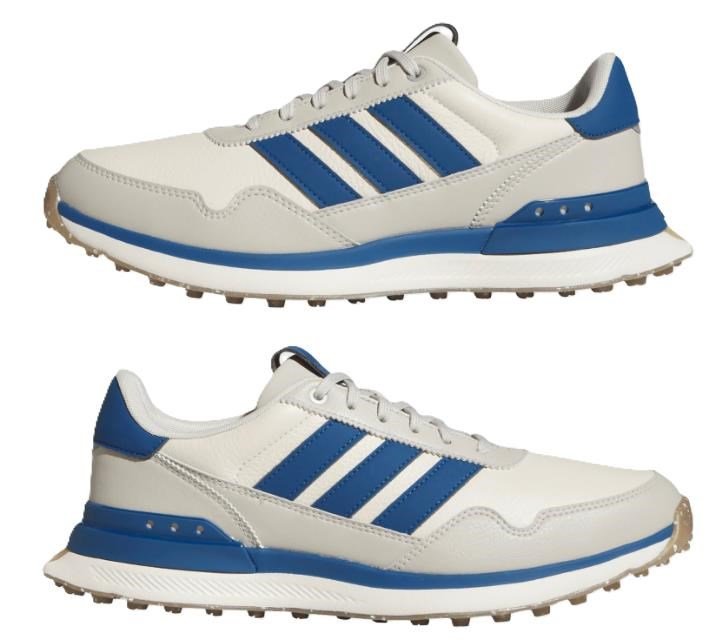 Adidas S2G 26 Leather Spikeless mens golf shoes, chalk white/dusky petrol/beige