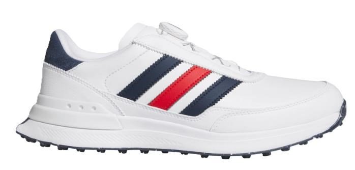 Adidas S2G 26 Boa mens golf shoes, cloud white/collegiate navy/better scarlet
