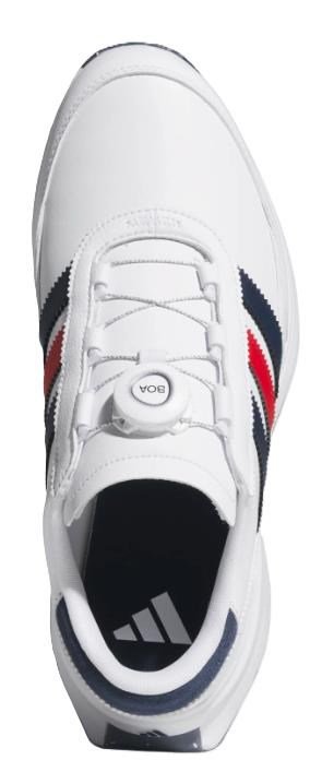 Adidas S2G 26 Boa mens golf shoes, cloud white/collegiate navy/better scarlet