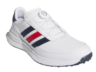 Adidas S2G 26 Boa mens golf shoes, cloud white/collegiate navy/better scarlet
