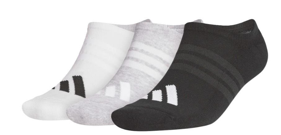 Adidas Performance No Show men's socks (3 Pairs), white/grey/black