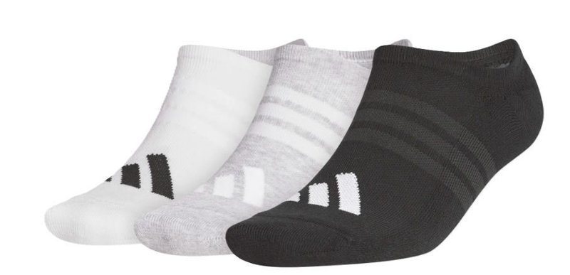 Adidas Performance No Show men's socks (3 Pairs), white/grey/black
