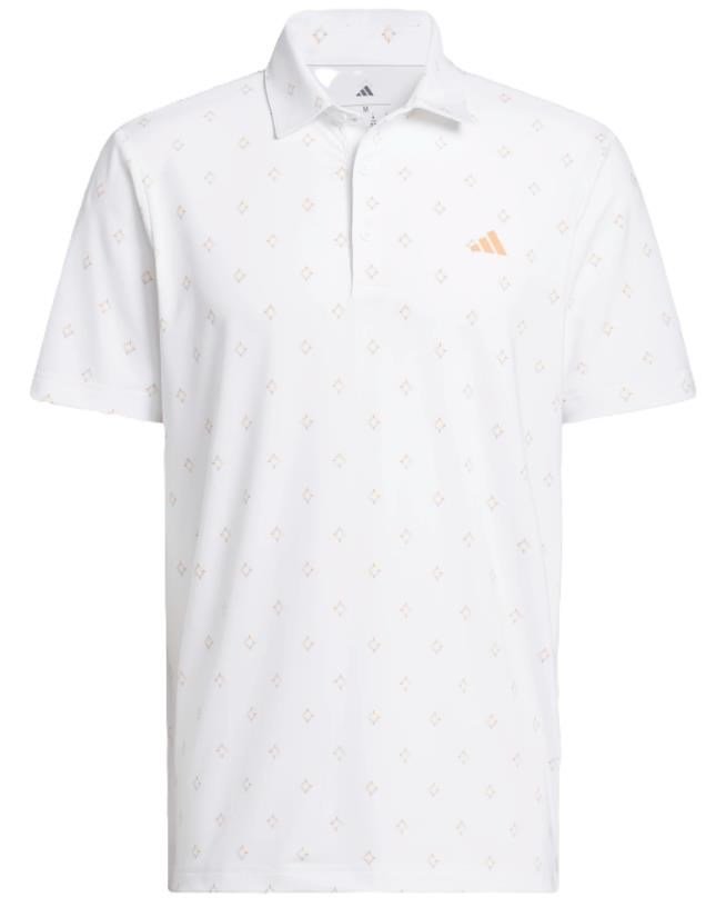 Adidas Ultimate365 Essence Print men's polo, white