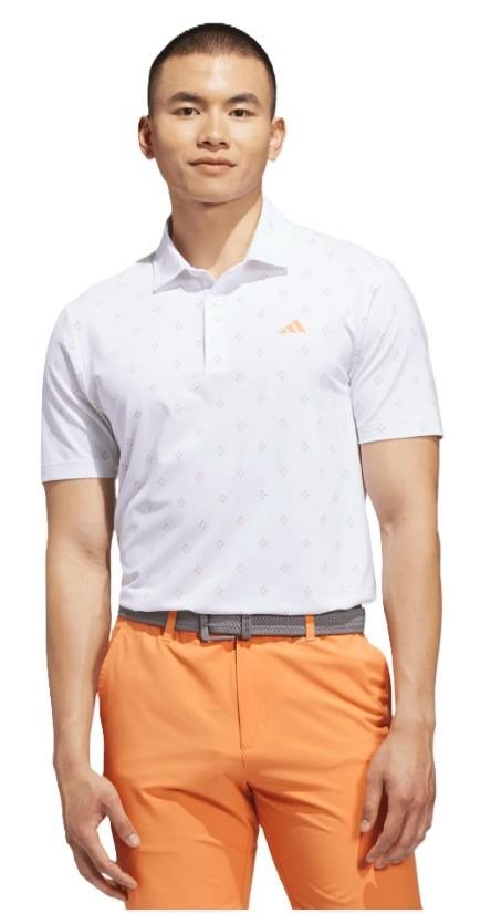 Adidas Ultimate365 Essence Print men's polo, white