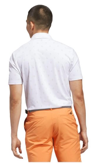 Adidas Ultimate365 Essence Print men's polo, white