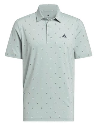 Adidas Ultimate365 Essence Print men's polo, wonder sage