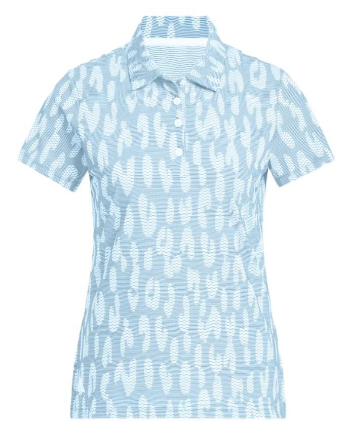 Adidas Ultimate365 Jacquard women's polo, blue/white