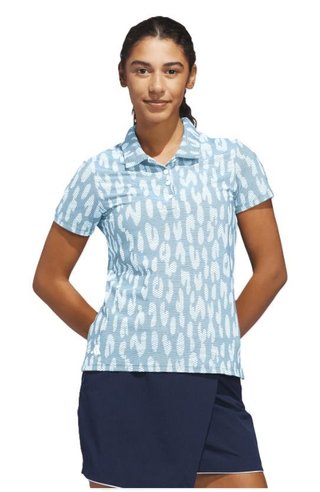 Adidas Ultimate365 Jacquard women's polo, blue/white