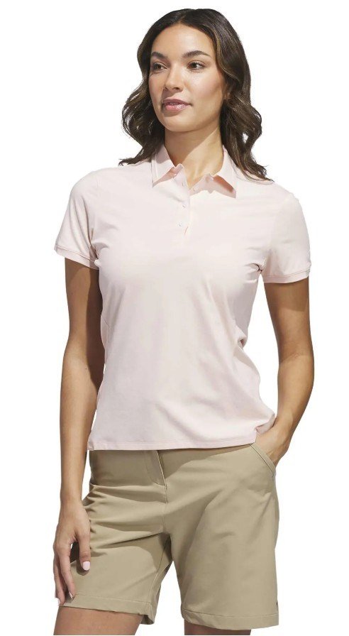 Adidas Ultimate365 Tour Twistknit women's polo, blush pink