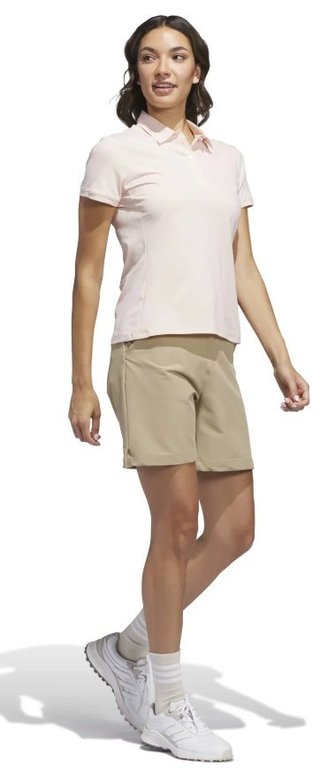 Adidas Ultimate365 Tour Twistknit women's polo, blush pink