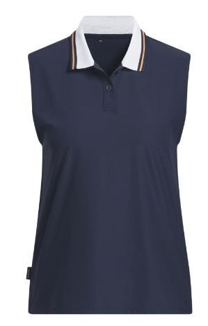 Adidas Beyond The Course Twistknit women's polo, navy/dusky orange
