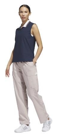 Adidas Beyond The Course Twistknit women's polo, navy/dusky orange