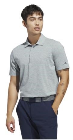 Adidas Ultimate365+ Go-To Print men's polo, wosa/navy