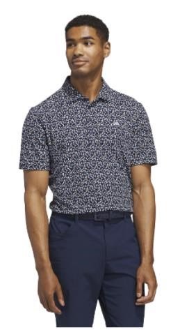 Adidas Ultimate+ Print men's polo, navy/white