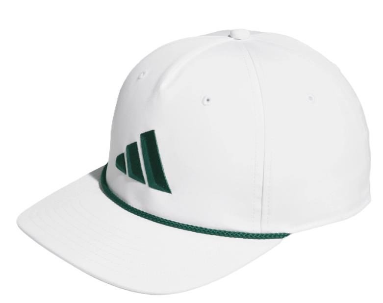 Adidas Tour 5-panel men's golf cap, white/green