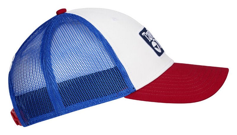 TaylorMade Radar Legacy Trucker men's cap, red/white/blue