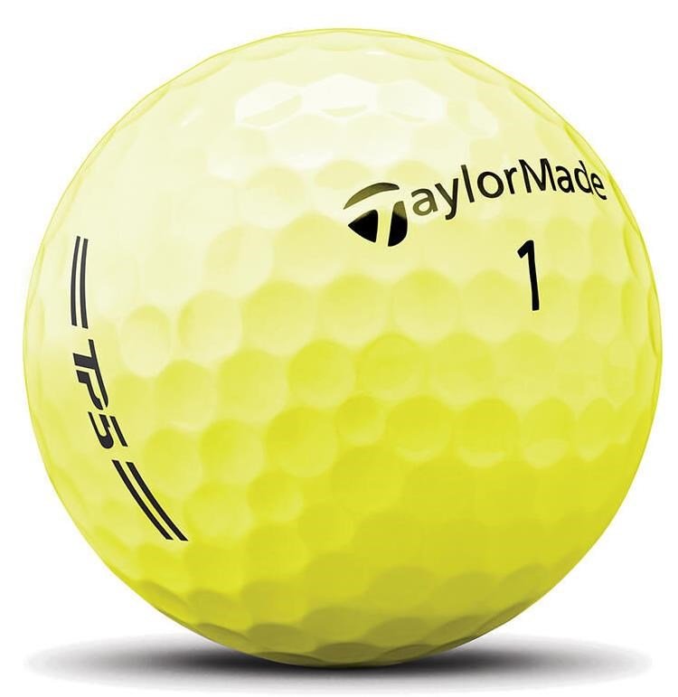 TaylorMade TP5 2026 golf balls, yellow