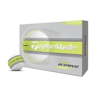 TaylorMade Tour Response Stripe Golf Balls 2026 NEON YELLOW (12 balls)