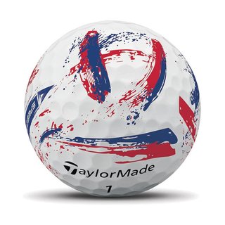 TaylorMade SpeedSoft Ink golf balls 2026, blue/red