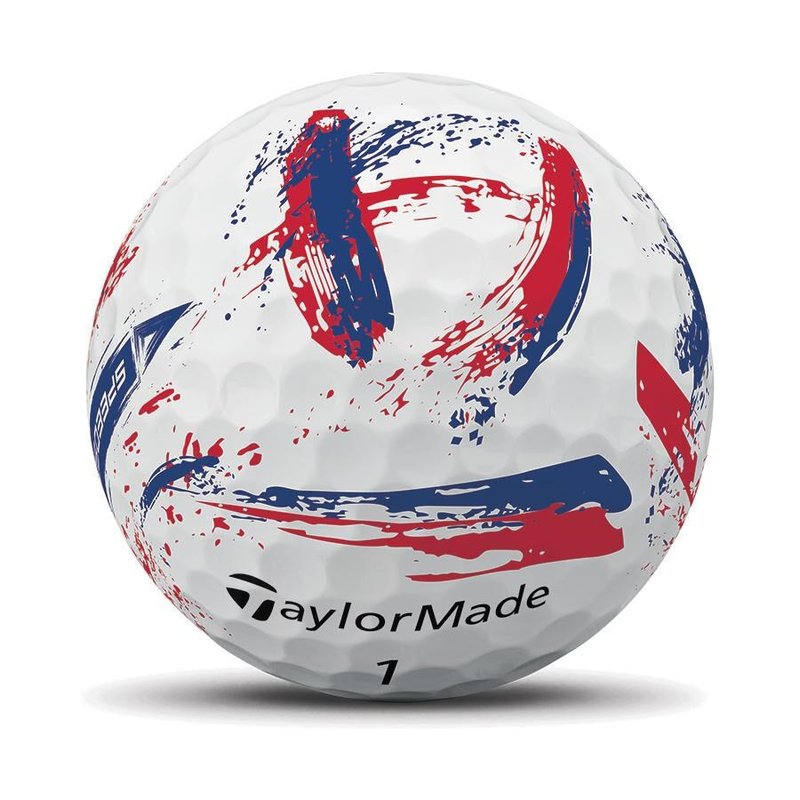 TaylorMade SpeedSoft Ink golf balls 2026, blue/red