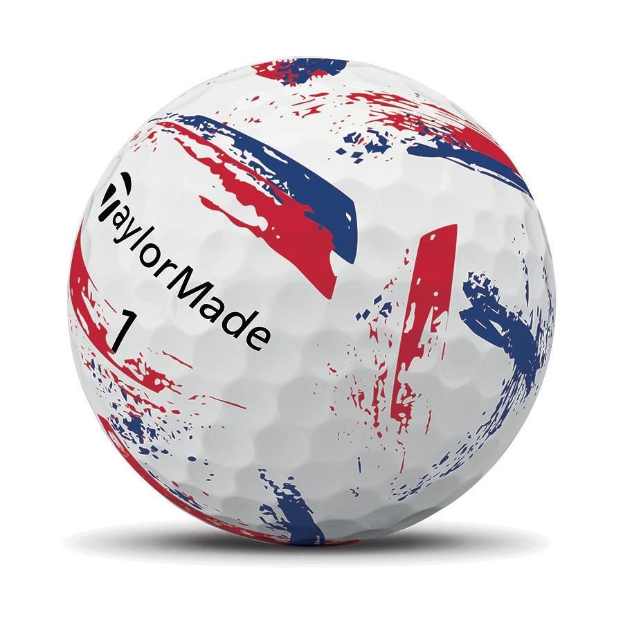TaylorMade SpeedSoft Ink golf balls 2026, blue/red
