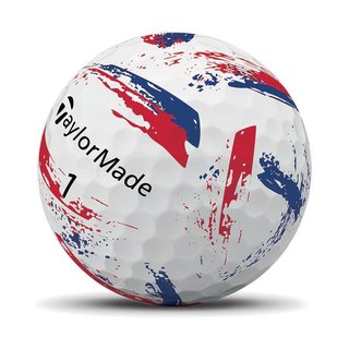 TaylorMade SpeedSoft Ink golf balls 2026, blue/red