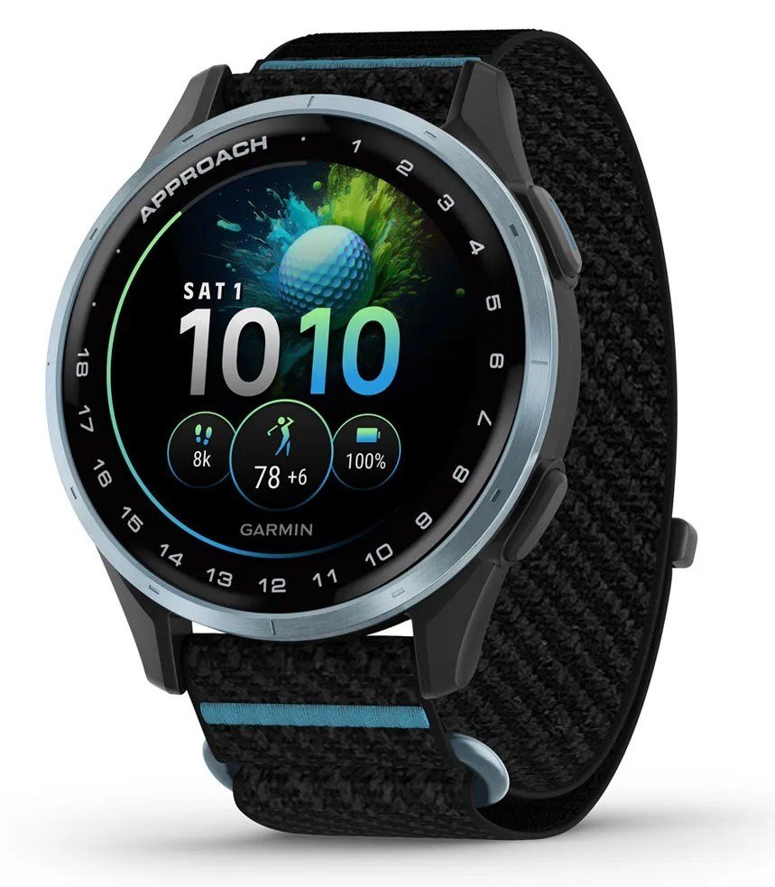 Garmin Approach J1 junior GPS watch, black/azure aluminium
