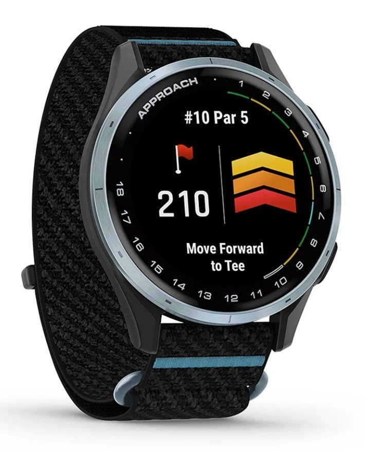 Garmin Approach J1 junior GPS watch, black/azure aluminium